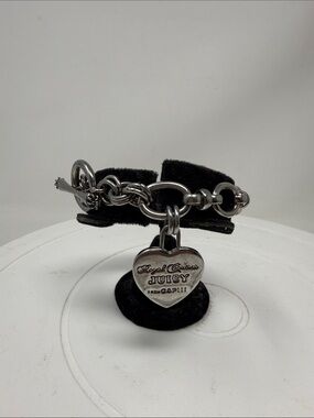 Juicy Couture Royal Crown Heart Charm Toggle Bracelet
